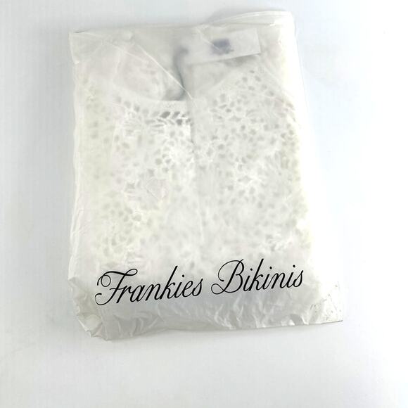 Frankies Bikinis Women's White Sunshine Crochet Mini Dress Size XS - Picture 5 of 10
